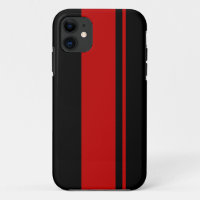 Black & Red Racing Stripes - Race Car Inspired