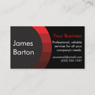 Black Red Simple Gradient Modern Professional Business Card