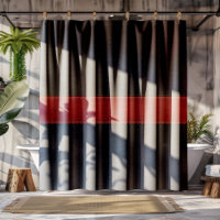 Black & Red Stitched Vintage Leather