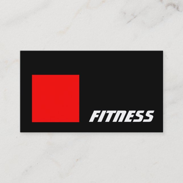 Black Red Stripe Fitness Sport Business Card (Front)