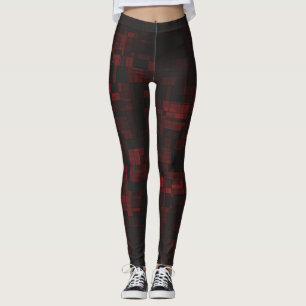 Black Red Subtle Play On Colour Women's Comfort Leggings