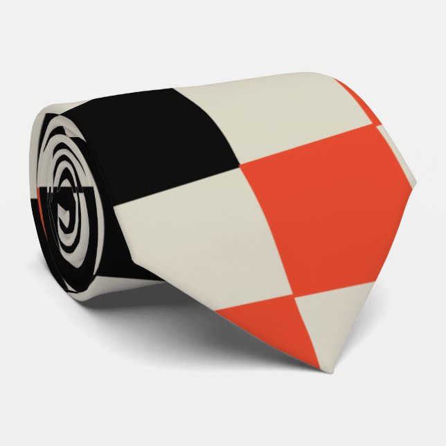 Black & Red    Tie (Rolled)