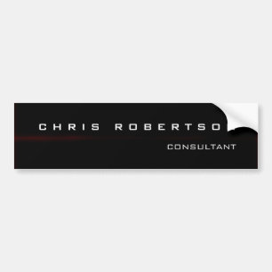 Black Red White Attractive Charming Bumper Sticker