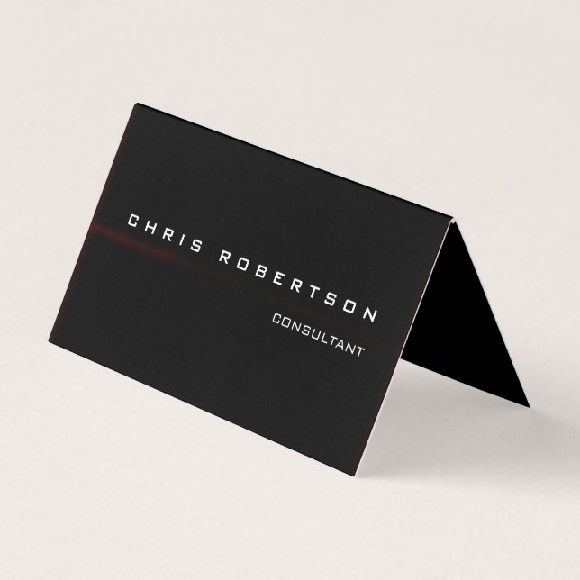 Black Red White Attractive Charming Business Card (Front)