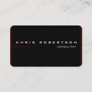 Black Red White Attractive Charming Business Card