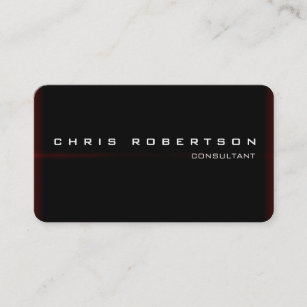 Black Red White Attractive Charming Business Card