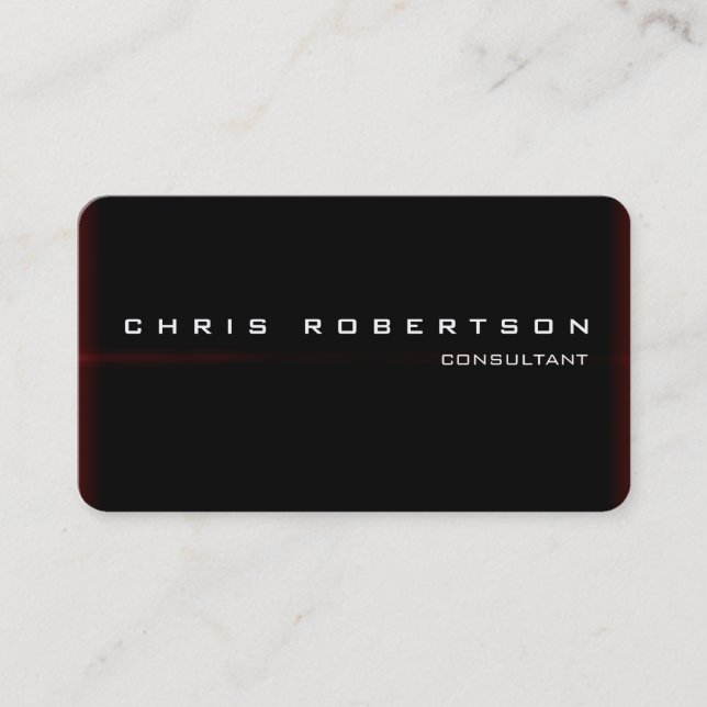Black Red White Attractive Charming Business Card (Front)