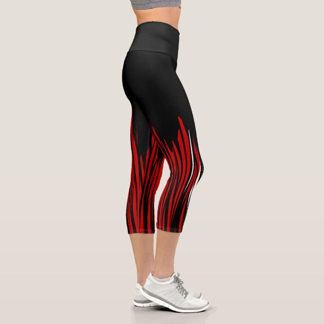 Black Red White Capris  (Right)