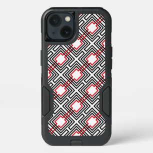 Black Red & White Geometric
