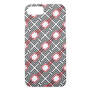 Black Red & White Geometric iPhone 8/7 Case