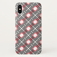Black Red & White Geometric