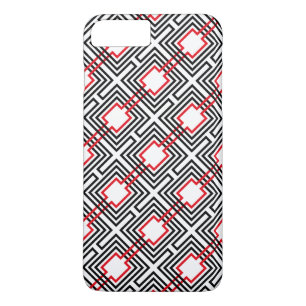 Black Red & White Geometric iPhone 8 Plus/7 Plus Case