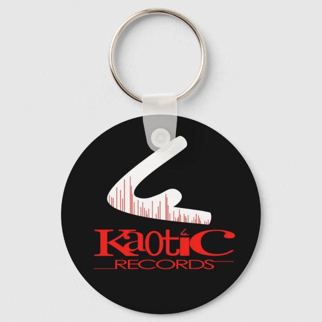 Black, Red & White Kaotic Keychain (Front)
