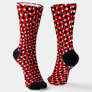 Black Red White w Changeable Background Colour  Socks