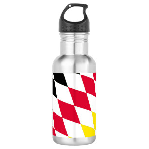 Black Red Yellow Blue Bavaria Diamond Flag Pattern 532 Ml Water Bottle