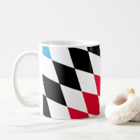 Black Red Yellow Blue Bavaria Diamond Flag Pattern