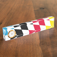 Black Red Yellow Blue Bavaria Diamond Flag Pattern