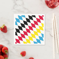 Black Red Yellow Blue Bavaria Diamond Flag Pattern