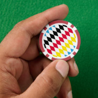 Black Red Yellow Blue Bavaria Diamond Flag Pattern