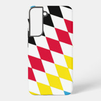Black Red Yellow Blue Bavaria Diamond Flag Pattern