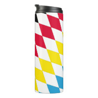 Black Red Yellow Blue Bavaria Diamond Flag Pattern