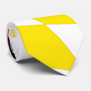 Black Red Yellow Blue Bavaria Diamond Flag Pattern Tie