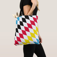 Black Red Yellow Blue Bavaria Diamond Flag Pattern