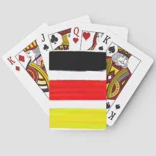 Black Red Yellow Retro Abstract Painting Playing Cards