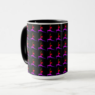 Black Red Yoga Mug