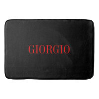 Black Red Your Name Minimalist Personal Modern
