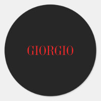 Black Red Your Name Minimalist Personal Modern
