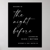 Black Rehearsal Dinner | The Night Before Welcome