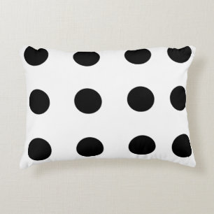 Black Repetitive Dots Decorative Cushion