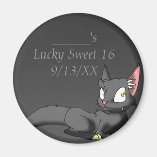 Black Reptile Cat 1 Magnet