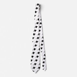 Black reptile pattern tie