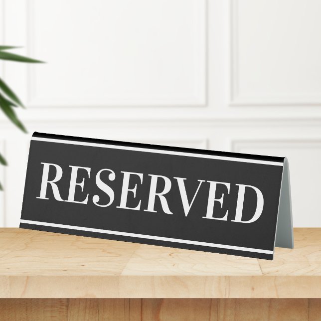 Black Reserved Table Sign (Creator Uploaded)