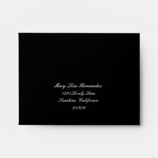 Black Return Address Envelope for RSVP
