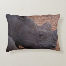 Black Rhino Accent Pillow