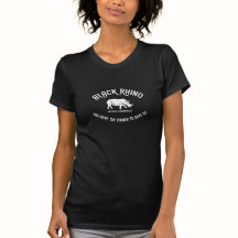Black rhino animal protection t-shirt