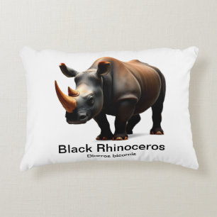 black rhino decorative cushion