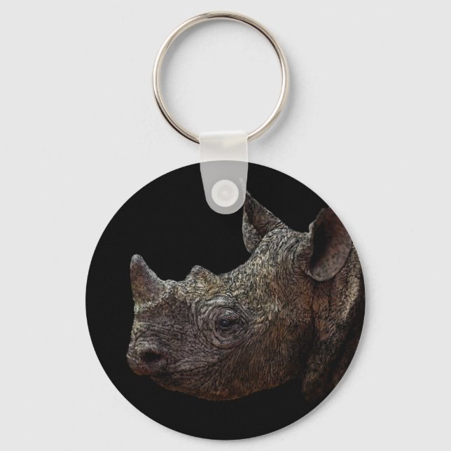 Black Rhino Key Ring (Front)