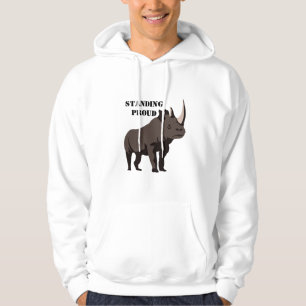 Black Rhino Standing Proud Hoodie