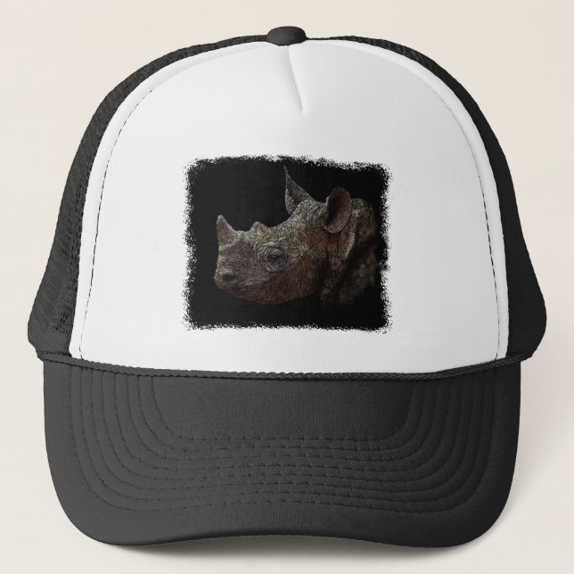 Black Rhino Trucker Hat (Front)