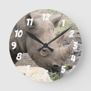 Black Rhino Wall Clock