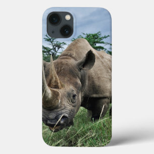 Black Rhinoceros Kenya iPhone 13 Case