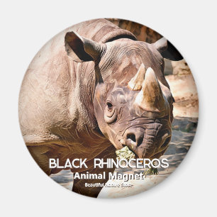 Black Rhinoceros Magnet