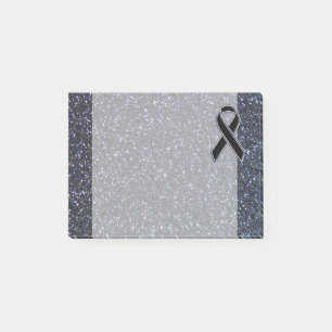 Black Ribbon Awareness Accent Decor Post-it Notes