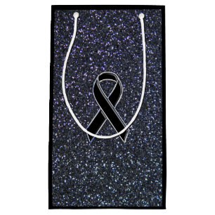 Black Ribbon Awareness Midnight Blue Small Gift Bag