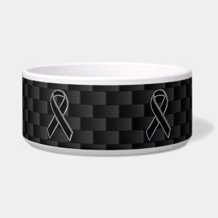 Black Ribbon Awareness Stylish Carbon Fibre