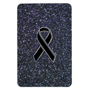 Black Ribbon Decor Magnet